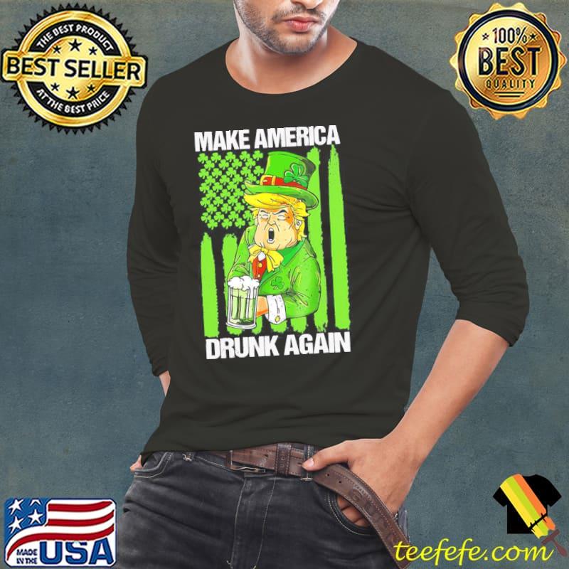 Usa flag make st patricks day great again Trump Long Sleeve Tee Usa flag make st patricks day great again Trump Long Sleeve Tee