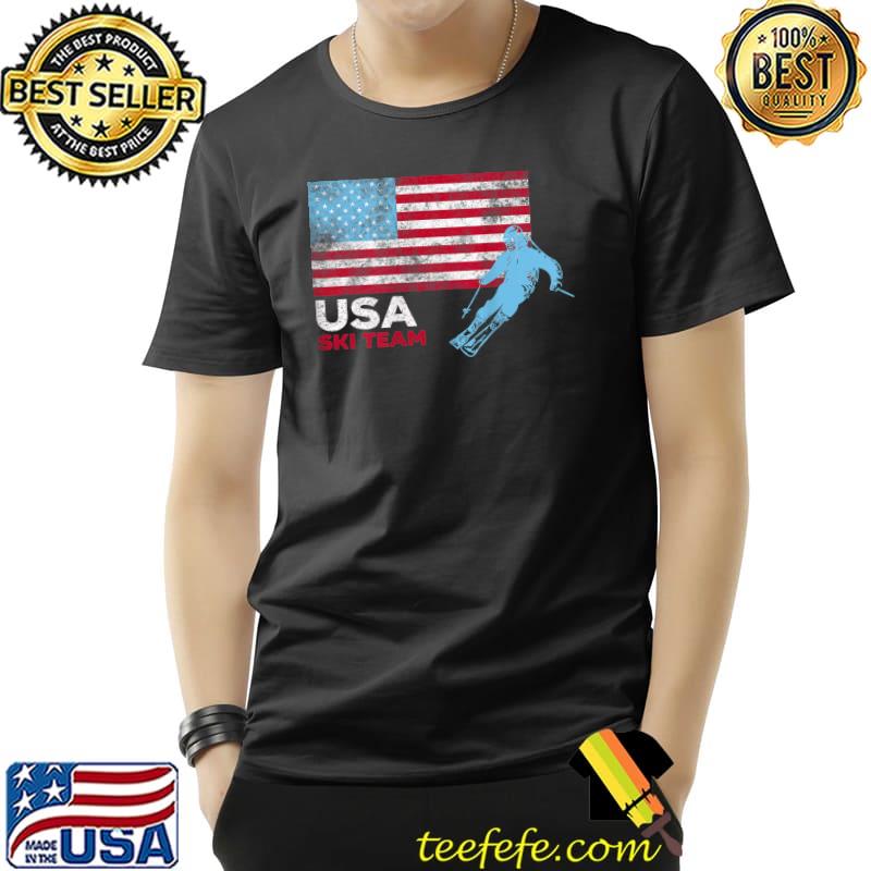 USA Ski Team American Flag Skiing USA Support the Team Tees T-Shirt Unisex USA Ski Team American Flag Skiing USA Support the Team Tees T-Shirt Unisex