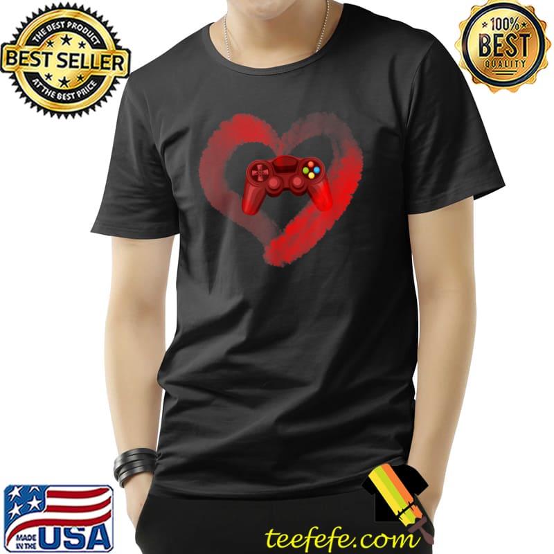 Valentines Day For Boys Video Games Controller Heart Funny T-Shirt Unisex Valentines Day For Boys Video Games Controller Heart Funny T-Shirt Unisex
