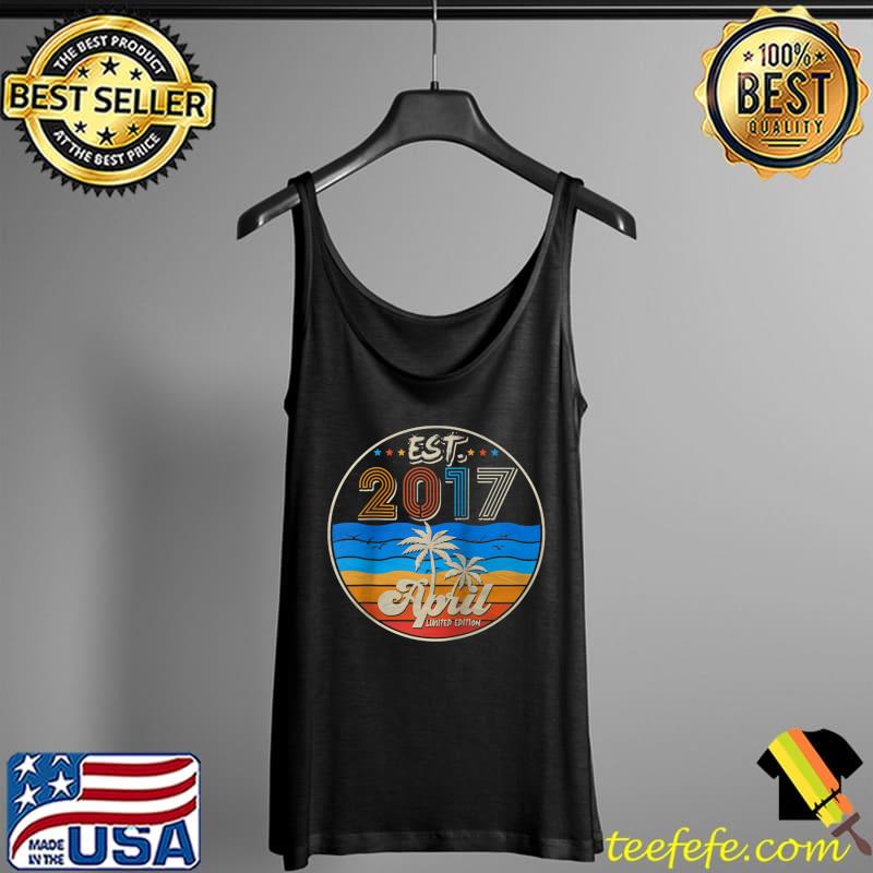 Vintage Est.2017 5th Birthday Born in April 2017 5 Years Old T- Tank Top Vintage Est.2017 5th Birthday Born in April 2017 5 Years Old T- Tank Top