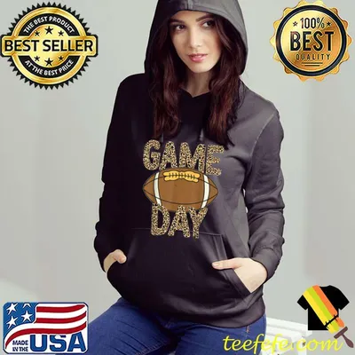 Vintage Game Day leopard Football Lovers T-Shirt