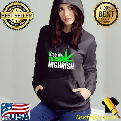 Weed leaf kiss me I'm highrish st patricks day shirt