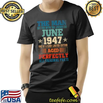 1947 Years Old Vintage June 1947 75th Birthday Gifts Premium T-Shirt