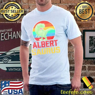 Albert saurus family reunion last name team funny custom shirt