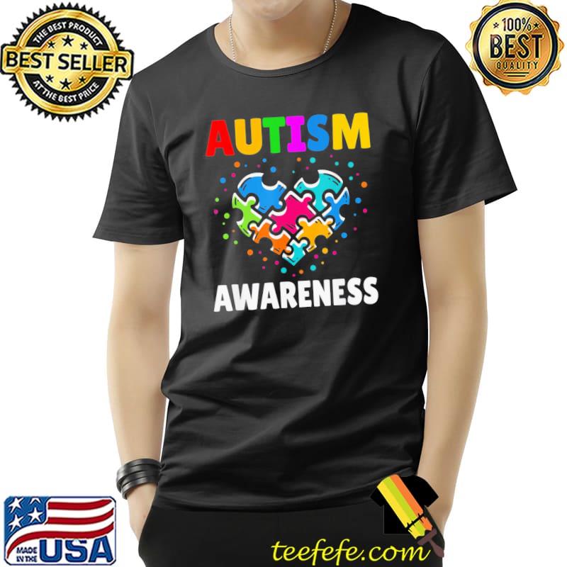 Autism Awareness Heart Puzzle Kindness T-Shirt Unisex Autism Awareness Heart Puzzle Kindness T-Shirt Unisex