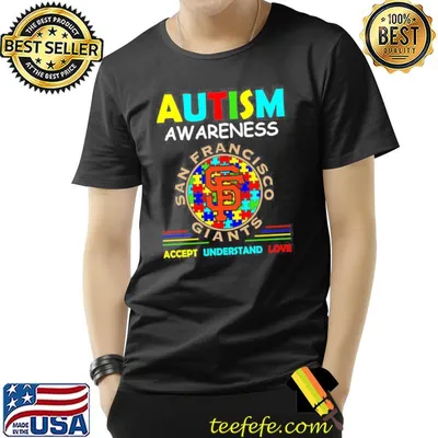 Autism Awareness Sanfrancisco Giants Accept Understand Love Shirt