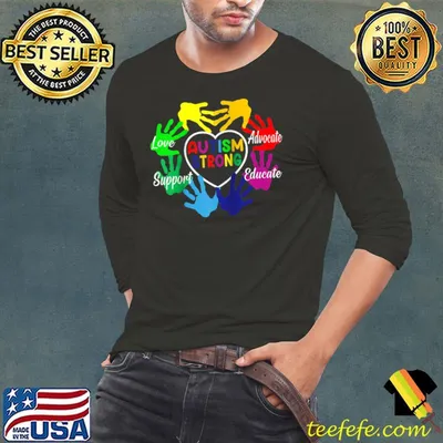 Autism Awareness Sign Language Hand Puzzle Support T-shirt