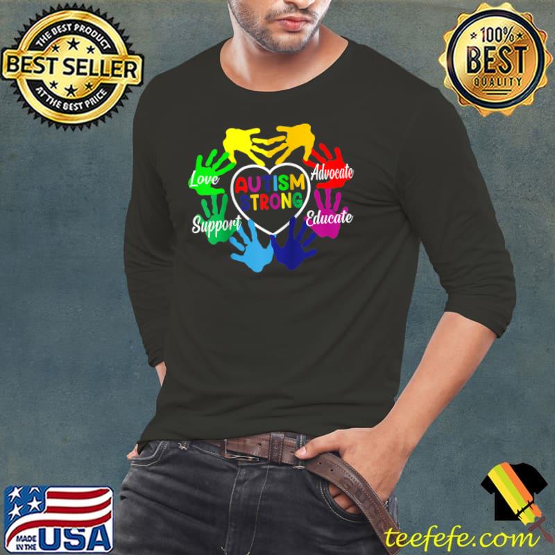 Autism Awareness Sign Language Hand Puzzle Support T-shirt