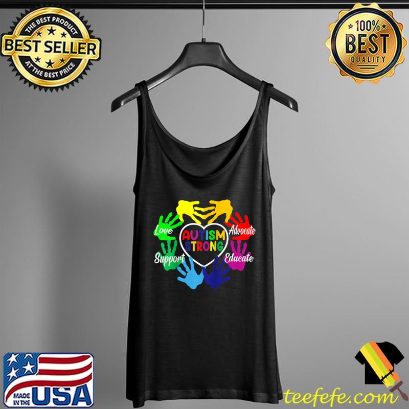 Autism Awareness Sign Language Hand Puzzle Support T- Tank Top Autism Awareness Sign Language Hand Puzzle Support T- Tank Top