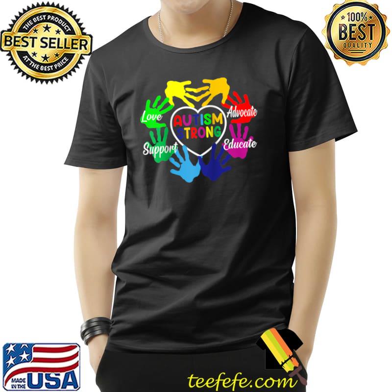 Autism Awareness Sign Language Hand Puzzle Support T- Unisex Autism Awareness Sign Language Hand Puzzle Support T- Unisex