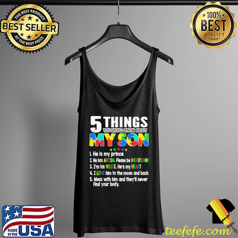 Autism Awareness Support Autism Son Kids for Mom Dad T-Shirt Tank Top Autism Awareness Support Autism Son Kids for Mom Dad T-Shirt Tank Top