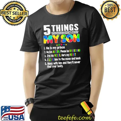 Autism Awareness Support Autism Son Kids for Mom Dad T-Shirt