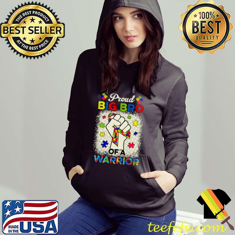 Autism Big Bro of Autism Awareness Warrior Support Autistic T- Hoodie Autism Big Bro of Autism Awareness Warrior Support Autistic T- Hoodie