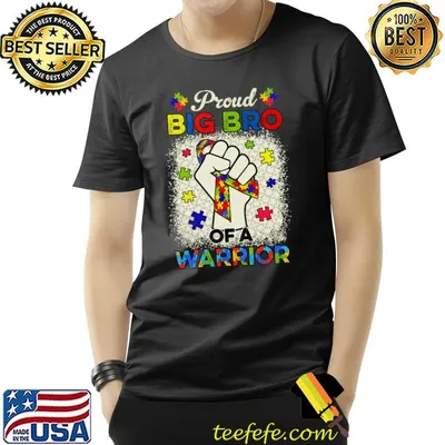 Autism Big Bro of Autism Awareness Warrior Support Autistic T-shirt