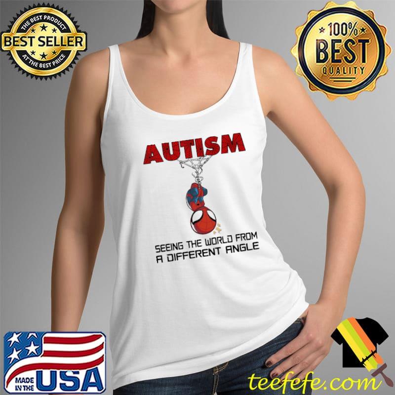 Autism Seeing The World From A Different Angle Spiderman Shirt Tank Top Autism Seeing The World From A Different Angle Spiderman Shirt Tank Top