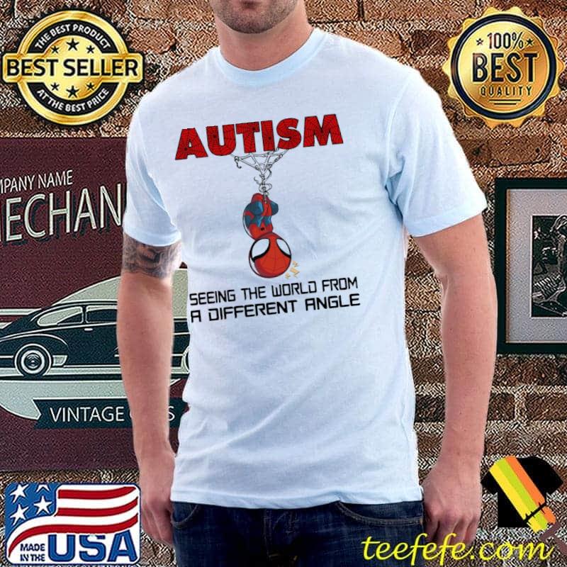 Autism Seeing The World From A Different Angle Spiderman Shirt Unisex Autism Seeing The World From A Different Angle Spiderman Shirt Unisex