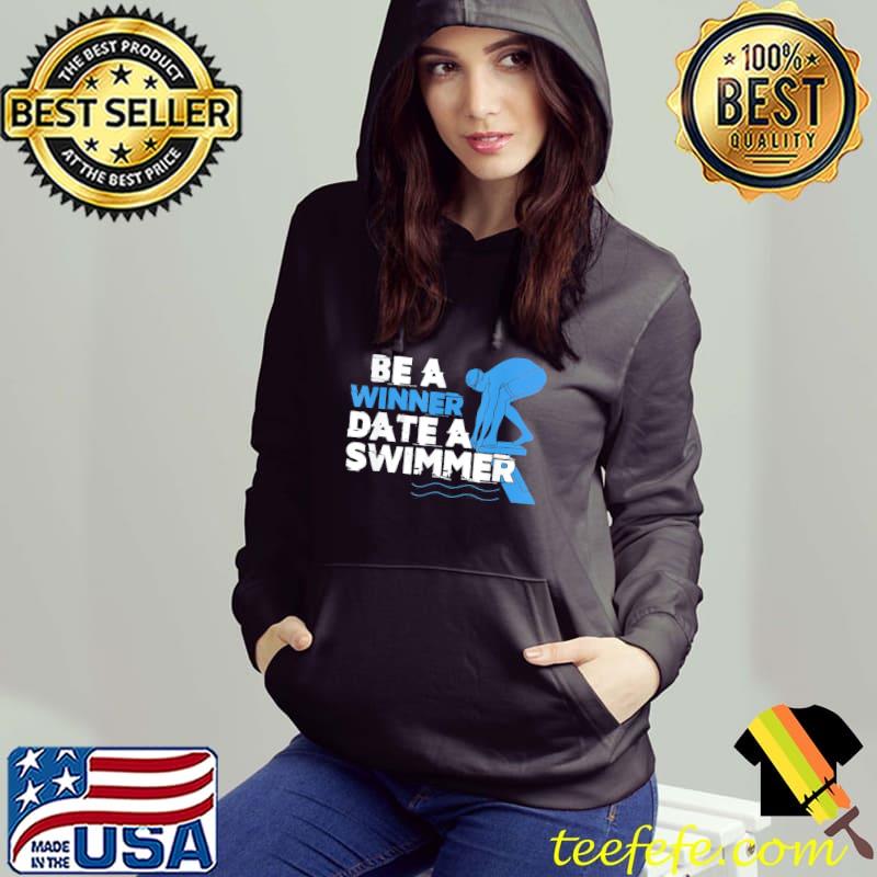 Be winner date swimmer swimming pool athlete coach shirt