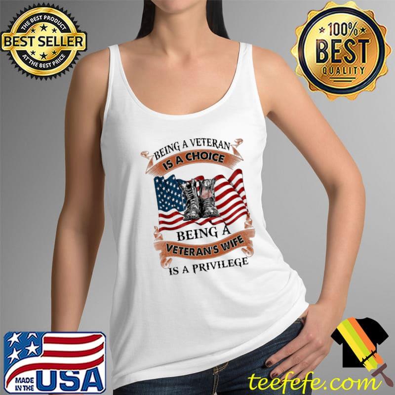 Being a veteran's wife is a privilege america flag Tank Top Being a veteran's wife is a privilege america flag Tank Top