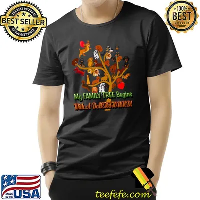 BEST DACHSHUND GIFTS FUNNY WIENER DOG CUTE FAMILY TREE DOGS Premium T-Shirt