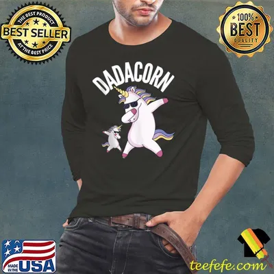 Best Dadacorn Unicorn Dad and Baby Father's Day T-shirt