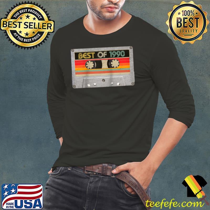 Best Of 1990 32nd Birthday Cassette Tape T- Long Sleeve Tee Best Of 1990 32nd Birthday Cassette Tape T- Long Sleeve Tee