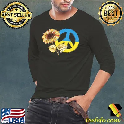 Best Sunflower Ukrainian Flag I Stand With Ukraine Ukraine Peace T-Shirt