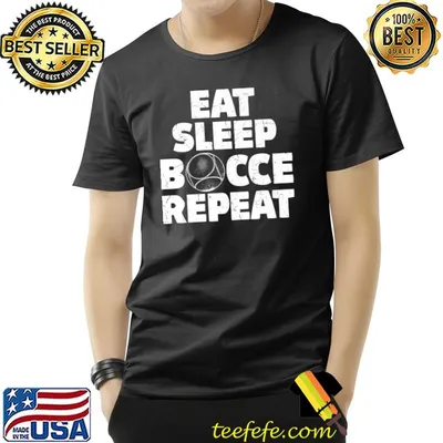 Bocce Eat Sleep Repeat Bocce Ball with Jack Bocci Game Bocce Premium T-Shirt