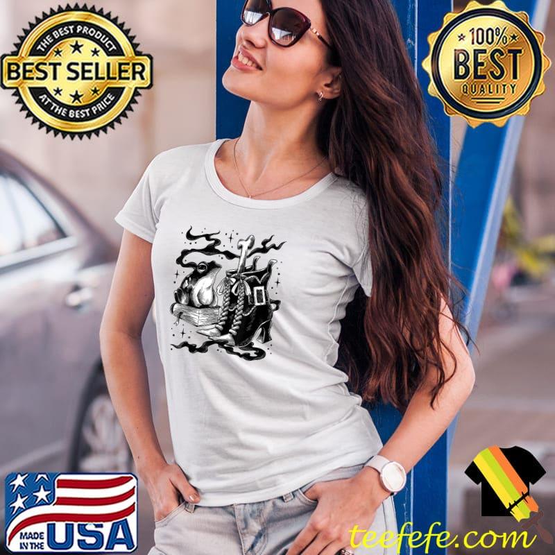 Boots Frog Witchy Design Black Magic Occult And Witchcraft T-Shirt Ladies Tee Boots Frog Witchy Design Black Magic Occult And Witchcraft T-Shirt Ladies Tee