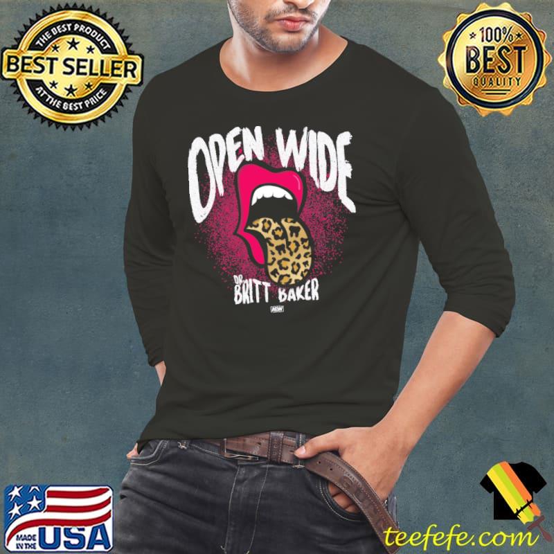 Britt Baker Open Wide Lepoard Shirt Long Sleeve Tee Britt Baker Open Wide Lepoard Shirt Long Sleeve Tee