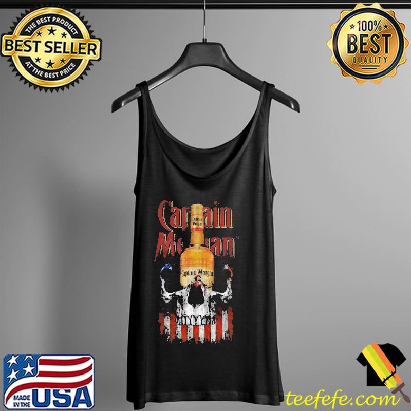Captain Morgan Skull American Flag Shirt Tank Top Captain Morgan Skull American Flag Shirt Tank Top