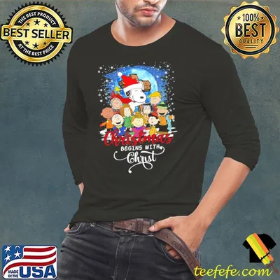 Christmas Begins With Christ Snoopy Shirt