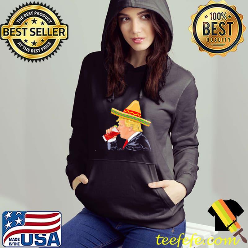 Cinco de Mayo Donald Trump Drinking Michelada Sombrero T-Shirt