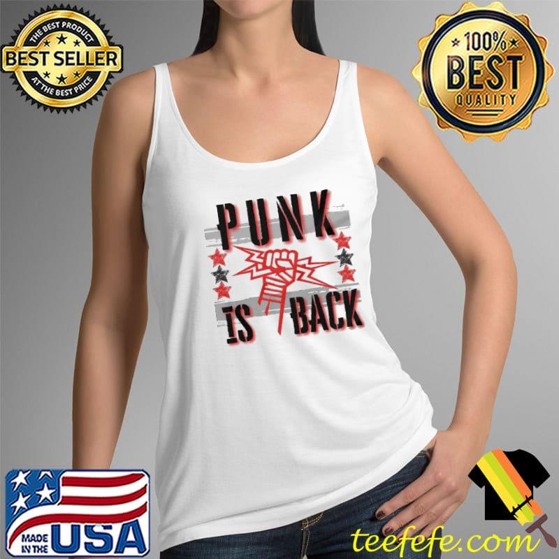 Cm punk is back aew wrestling shortsleeve Tank Top Cm punk is back aew wrestling shortsleeve Tank Top