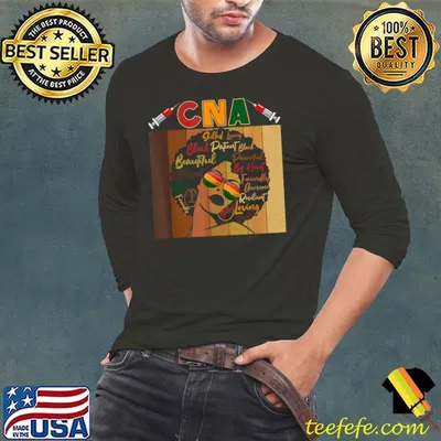 CNA Certified Nursing Assistant Afro Black History Month T-Shirt