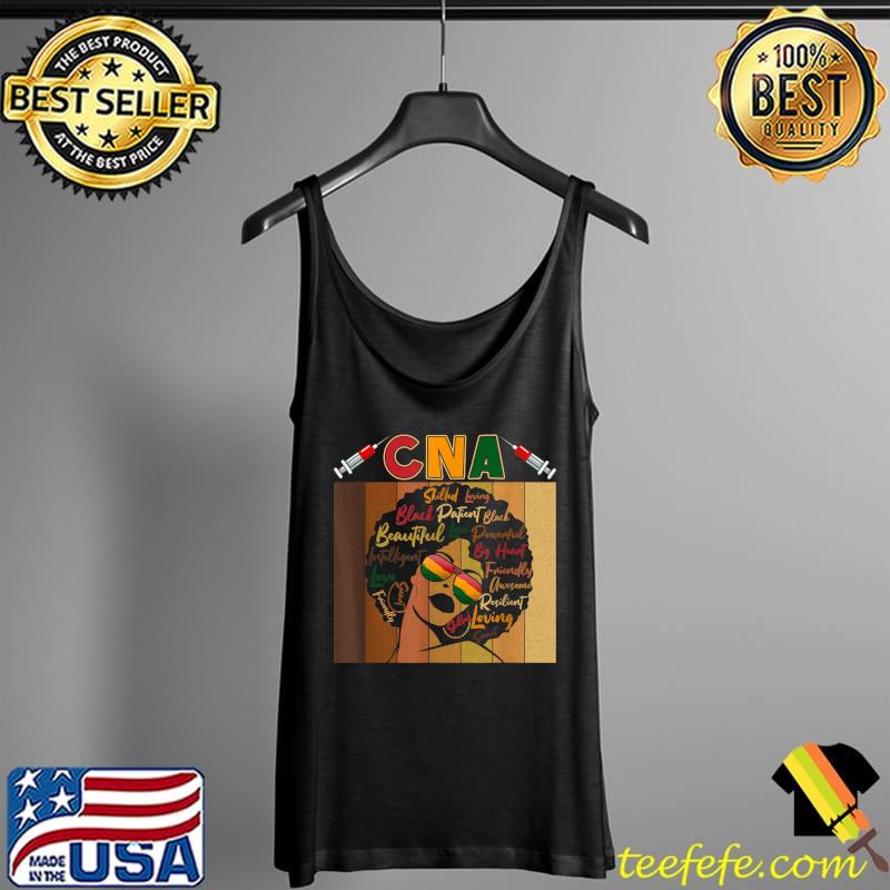 CNA Certified Nursing Assistant Afro Black History Month T-Shirt Tank Top CNA Certified Nursing Assistant Afro Black History Month T-Shirt Tank Top