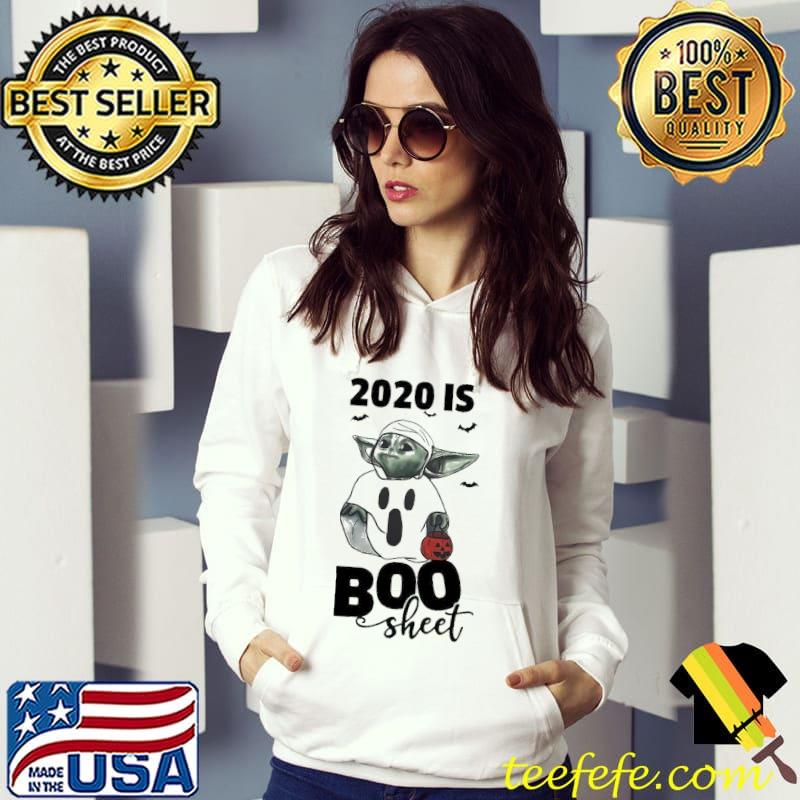 Colorful Star wars baby Yoda 2020 is boo sheet Hoodie Colorful Star wars baby Yoda 2020 is boo sheet Hoodie