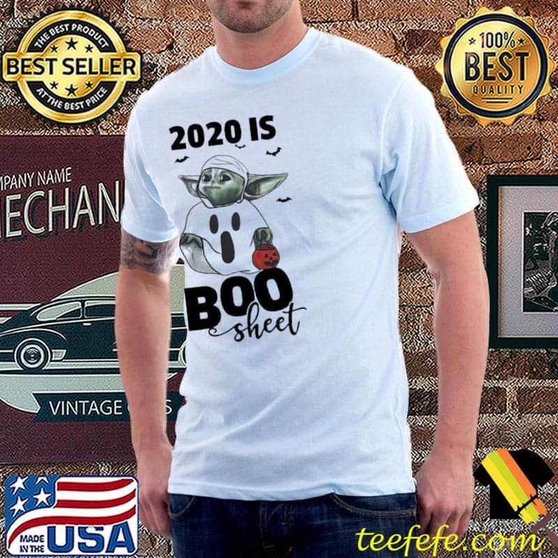 Colorful Star wars baby Yoda 2020 is boo sheet shirt