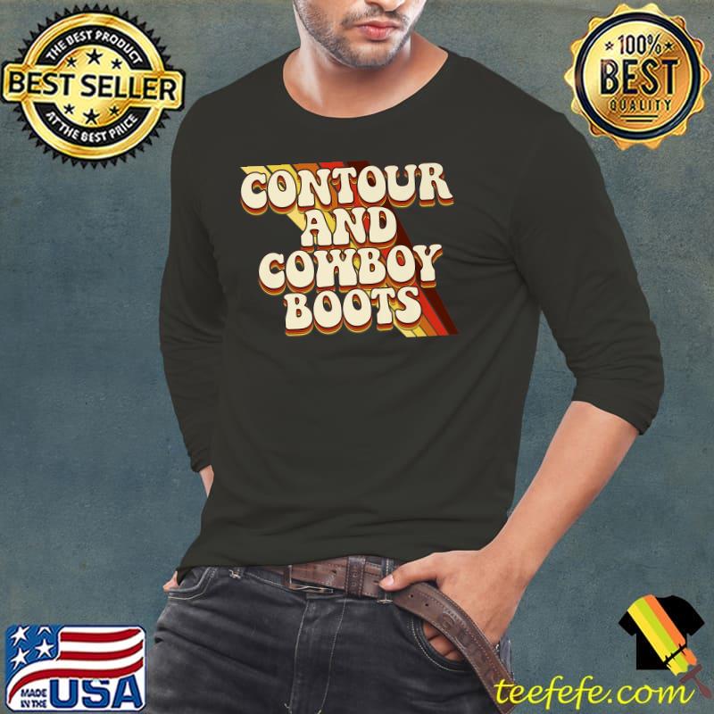 Contour And Cowboy Boots Western Country Girl Gift Premium T-Shirt Long Sleeve Tee Contour And Cowboy Boots Western Country Girl Gift Premium T-Shirt Long Sleeve Tee