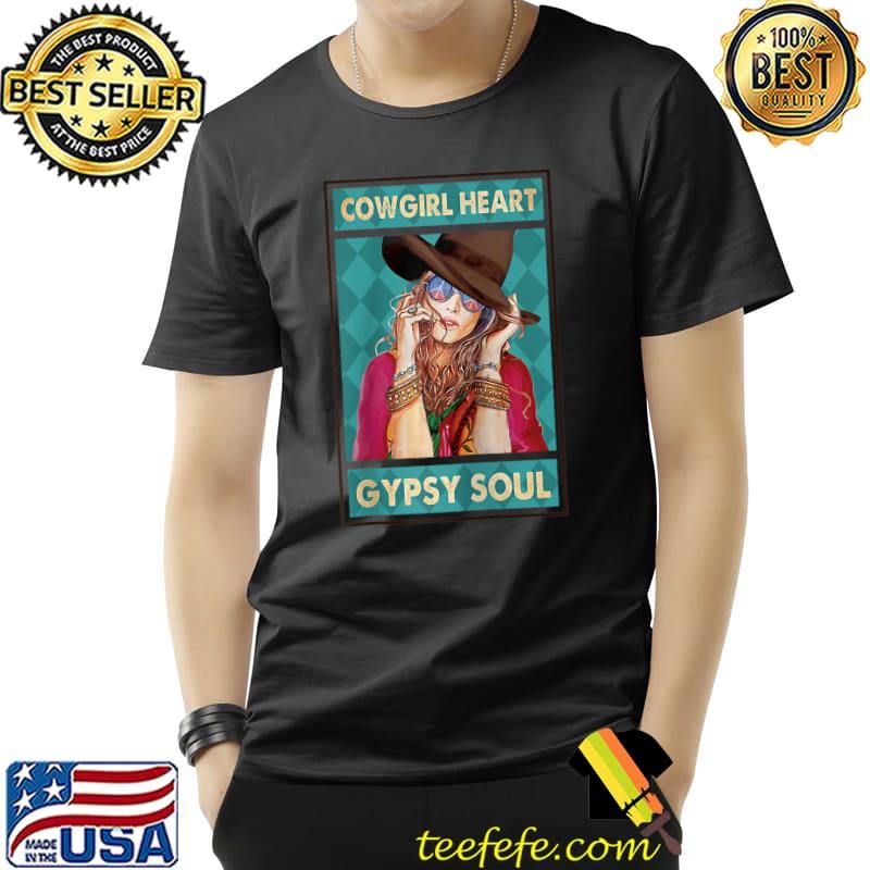 Cowgirl Heart Hippie Soul Western Country Hippie Girl T- Unisex Cowgirl Heart Hippie Soul Western Country Hippie Girl T- Unisex