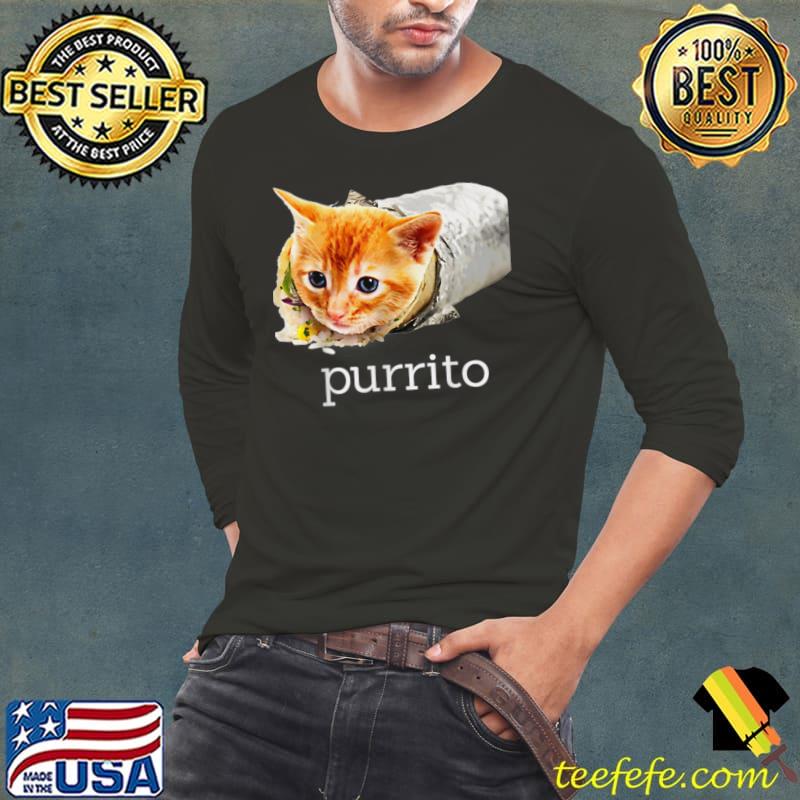 Cute Funny Kitty Cat Purrito Burrito Pun Essential T-Shirt Long Sleeve Tee Cute Funny Kitty Cat Purrito Burrito Pun Essential T-Shirt Long Sleeve Tee