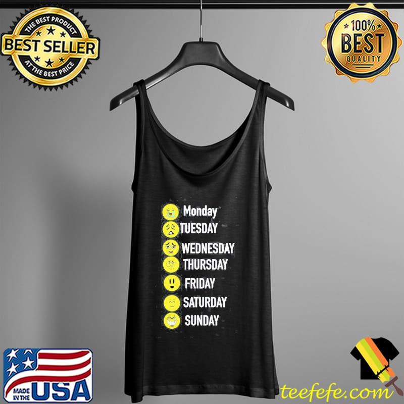 Days of the week expressed through funny status casual wear Tank Top Days of the week expressed through funny status casual wear Tank Top