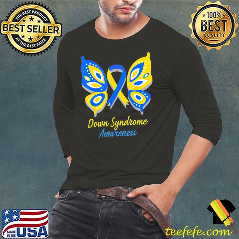 Down syndrome awareness t21 butterfly Long Sleeve Tee Down syndrome awareness t21 butterfly Long Sleeve Tee