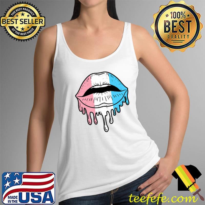 Dripping Transgender Lips Trans Pride Premium T-Shirt Tank Top Dripping Transgender Lips Trans Pride Premium T-Shirt Tank Top