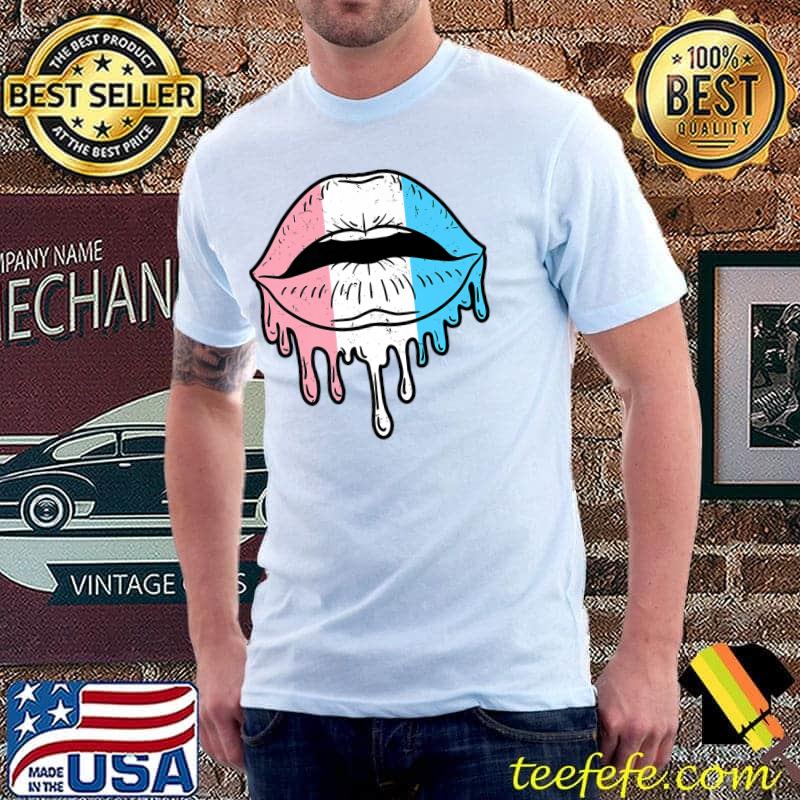 Dripping Transgender Lips Trans Pride Premium T-Shirt Unisex Dripping Transgender Lips Trans Pride Premium T-Shirt Unisex