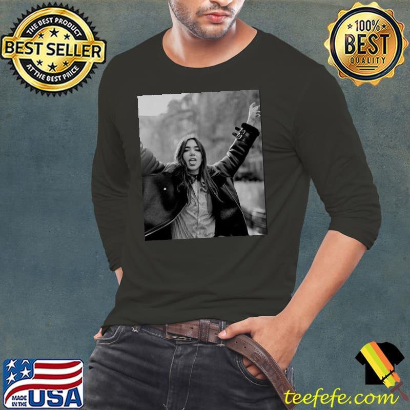 Dua singer black and white art Long Sleeve Tee Dua singer black and white art Long Sleeve Tee