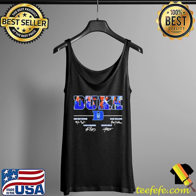 Duke blue devils krzyzewskI williams banchero and keels signatures Tank Top Duke blue devils krzyzewskI williams banchero and keels signatures Tank Top