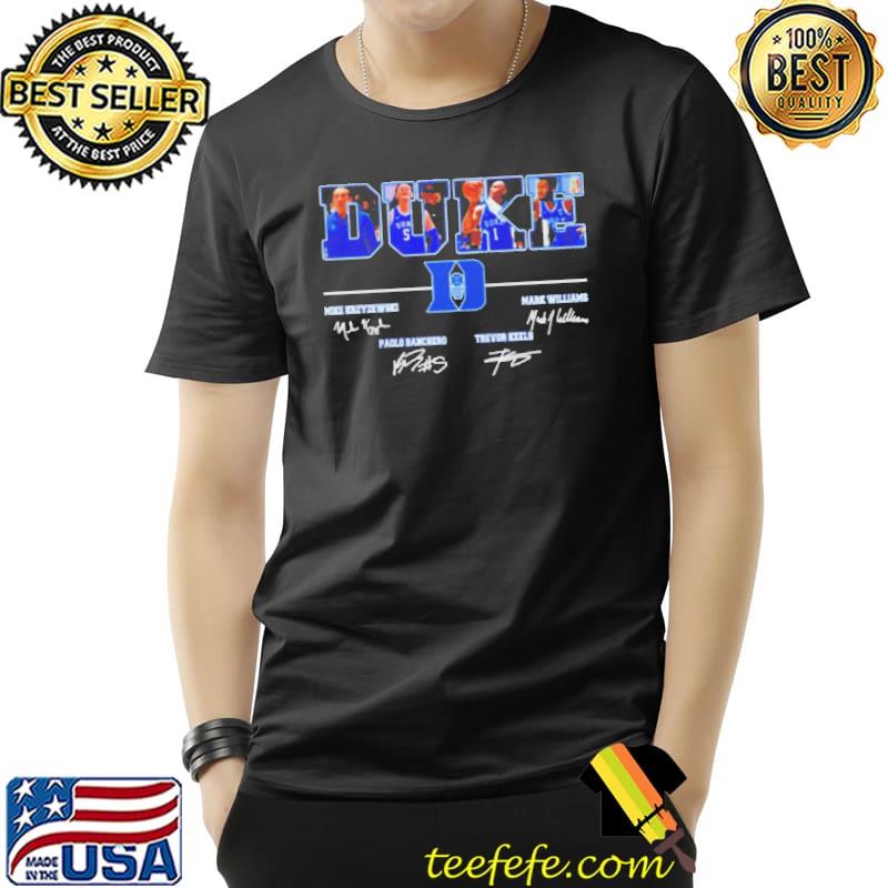 Duke blue devils krzyzewskI williams banchero and keels signatures shirt