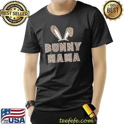 Ears Leopard Skin Easter Bunny Mama T-Shirt
