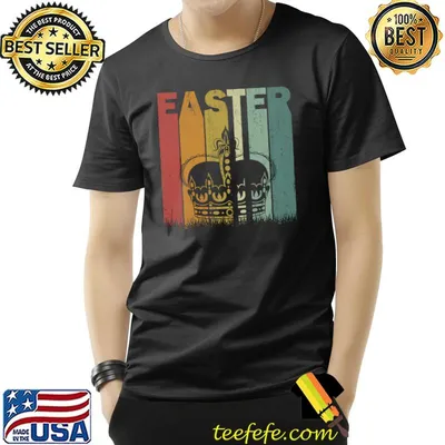 Easter Day Crown Retro Graphic Funny Easter T-Shirt