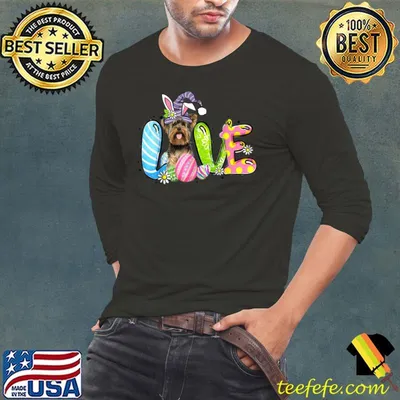 Easter Love Costume Yorkshire Terrier Dog Puppy Lover T-Shirt